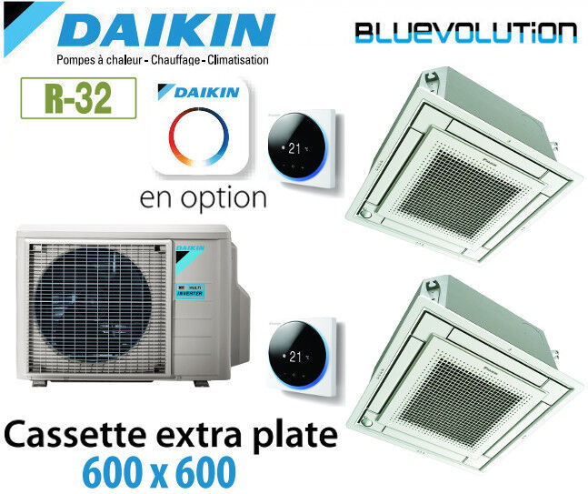 Notice d'utilisation, manuel d'utilisation et mode d'emploi Daikin Cassette extra plate 600 x 600 Bisplit 2MXM68A + 2 FFA35A9 - R32   