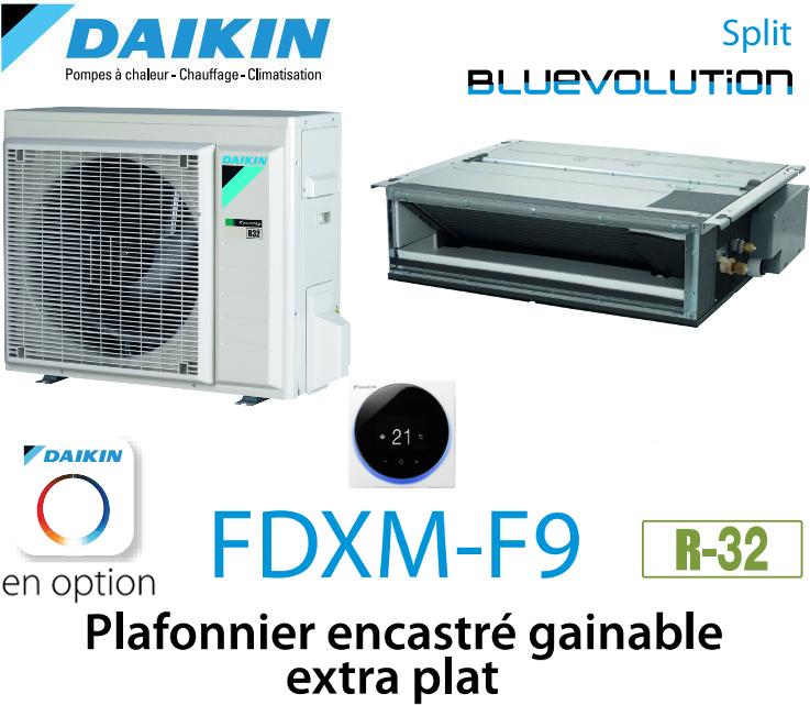 Notice d'utilisation, manuel d'utilisation et mode d'emploi Daikin Plafonnier encastré gainable extra plat FDXM60F9   