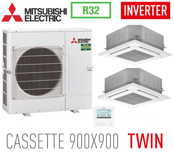 Notice d'utilisation, manuel d'utilisation et mode d'emploi Mitsubishi Ensemble Twin INVERTER PUZ-M100VKA + 2 PLA-M50EA   