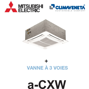 Mitsubishi Ventilo-convecteur Cassette 4 voies a-CXW 2T 0502 + VANNE À 3 VOIES