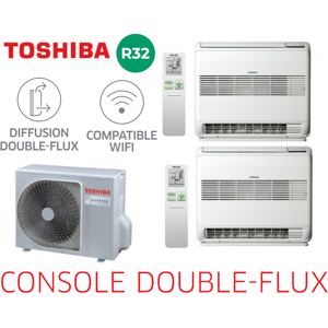 Toshiba CONSOLE DOUBLE-FLUX Bi-Split RAS-2M18G3AVG-E + 2 RAS-B10J2FVG-E