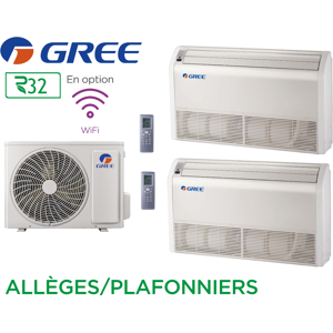 GREE Bi-split ALLÈGES/PLAFONNIERS FM 18 + 2 FM ST 9 R32