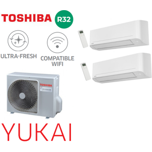 Toshiba Yukai Bi-Split RAS-2M10G3AVG-E + 2 RAS-B07E2KVG-E