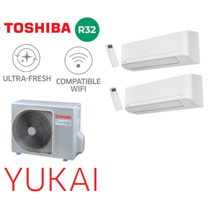 Toshiba Yukai Bi-Split RAS-2M14G3AVG-E + 1 RAS-B07E2KVG-E + 1 RAS-B10E2KVG-E