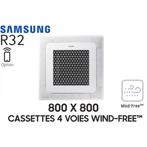 Samsung Cassette 4 voies 800 X 800 Wind-Free AC100RN4DKG Monophase