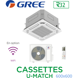 GREE Cassete U-MATCH 600x600 UM CST 12 R32