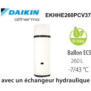 Daikin Chauffe-eau Thermodynamique Monobloc Altherma M HW - EKHHE260PCV37 - avec Serpentin solaire