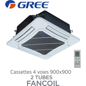 Cassettes 4 voies 900x900 batterie 2 tubes FANCOIL CST 2C50V4 de Gree