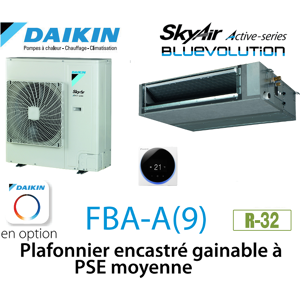 Daikin Plafonnier encastre gainable a PSE moyenne Active FBA125A monophase