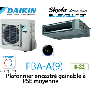 Daikin Plafonnier encastre gainable a PSE moyenne Active FBA71A9