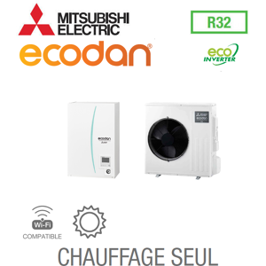 Mitsubishi Ecodan CHAUFFAGE SEUL SPLIT HYDROBOX R32 EHSD-VM2D + SUZ-SWM60VA