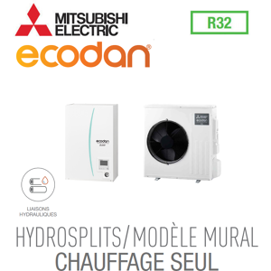 Mitsubishi Ecodan CHAUFFAGE SEUL HYDROSPLIT MURAL R32 EHPX-VM2D + PUZ-WM50VHA