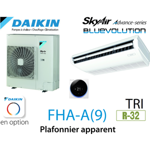 Daikin Plafonnier apparent Advance FHA100A triphase