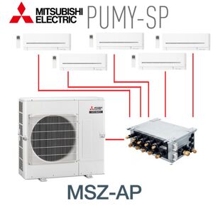 Mitsubishi 5-split PUMY-SP112VKM + 5 MSZ-AY25VGK