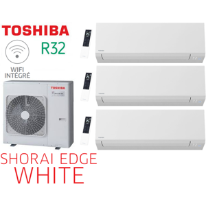 Toshiba SHORAI EDGE WHITE Tri-Split RAS-3M18G3AVG-E + 2 RAS-M05G3KVSG-E + 1 RAS-B10G3KVSG-E