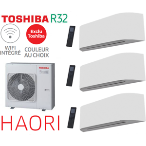 Toshiba HAORI Tri-Split RAS-3M18G3AVG-E + 2 RAS-M07N4KVRG-E + 1 RAS-B10N4KVRG-E