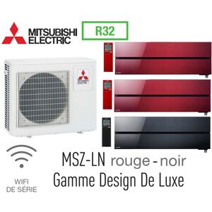 Mitsubishi Tri-split Mural Design De Luxe MXZ-4F83VF + 2 MSZ-LN25VGR + 1 MSZ-LN35VGB - R32