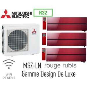 Mitsubishi Tri-split Mural Design De Luxe MXZ-4F83VF + 2 MSZ-LN25VGR + 1 MSZ-LN35VGR - R32