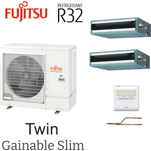 Fujitsu Siemens Twin Gainable Slim AOYG36KBTB + 2 ARXG18KLLAP