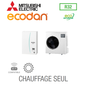 Mitsubishi Ecodan CHAUFFAGE SEUL SPLIT HYDROBOX R32 EHSD-VM2D + SUZ-SWM60VA