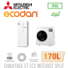 Mitsubishi Ecodan CHAUFFAGE SEUL SPLIT HYDROBOX DUO 170L R32 EHST17D-VM2D + SUZ-SWM100VA