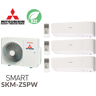 Mitsubishi Heavy Industries Tri-split SMART SCM60ZS-W + 3 SKM20ZSP-W