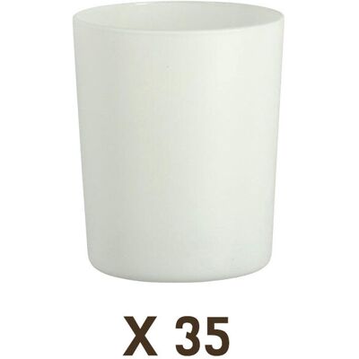 Apiculture.net - Matériel apicole français 35 verres à bougie 25cl laqués blanc mat - Publicité Apiculture.net - Matériel apicole français 35 verres à bougie 25cl laqués blanc mat - Publicité