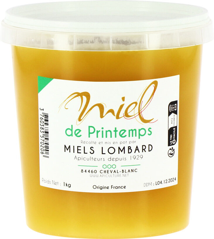 MIELS LOMBARD - Apiculteurs récoltants Miel de Printemps 1kg Origine France