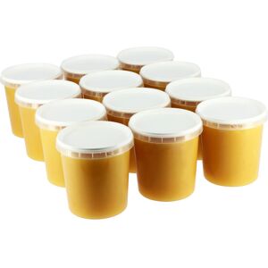 MIELS LOMBARD - Apiculteurs récoltants Carton de 12 pots en plastique de Miel de Lavandes 1 kg Miels Lombard Origine France