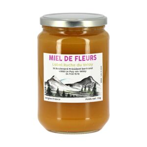 Label Ruche du Velay Miel de Fleurs 1kg Label Ruche Origine France