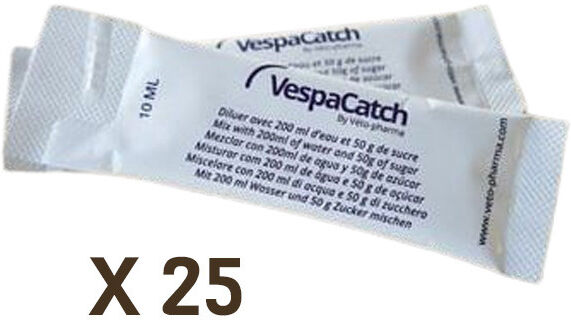 Veto Pharma - Spécialistes de la Santé de l'Abeille 25 sticks unidoses d'attractif VespaCatch pour frelons asiatiques 10ml