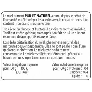 Apiculture.net - Materiel apicole francais 1000 contre-etiquettes sur le miel