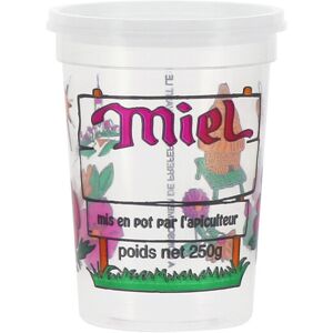 Nicot - Fabricant Francais de Materiel Apicole en Plastique 25 pots Nicot Miel 4 couleurs 250g (PEP)