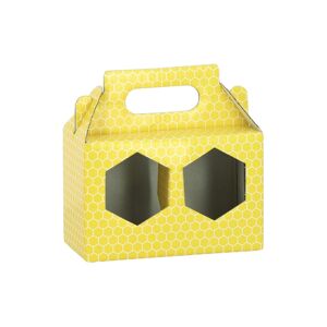 Apiculture.net - Materiel apicole francais 10 coffrets carton alveoles jaunes pour 2 pots de 250g (212ml TO63)