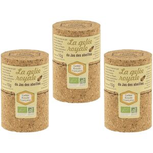 Apiculture.net - Materiel apicole francais Lot de 3 pots de Gelee Royale Bio 10g Origine France