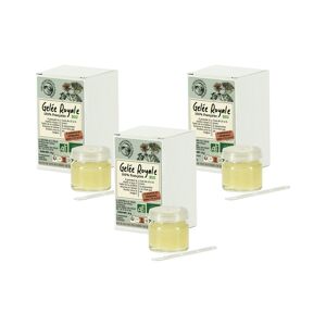 Apiculture.net - Materiel apicole francais Lot de 3 pots de Gelee Royale Bio 10g Olivier Celle