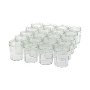 Apiculture.net - Matériel apicole français 20 pots verre facettes 250 g (200 ml) TO 70