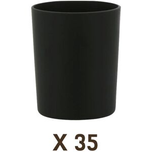 Apiculture.net - Matériel apicole français 35 verres à bougie 25cl laqués noir mat