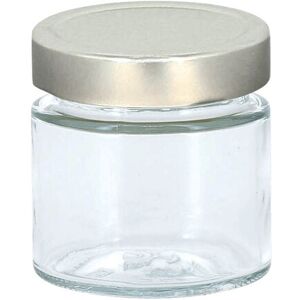 Apiculture.net - Materiel apicole francais 24 pots verre jupe haute 135ml avec couvercles TO 58 Deep - Argente