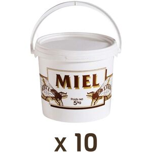 Apiculture.net - Materiel apicole francais 10 seaux en plastique de 5kg impression Miel