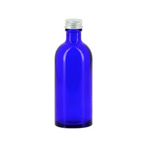 Apiculture.net - Materiel apicole francais 18 flacons verre bleu 100ml avec bouchons alu