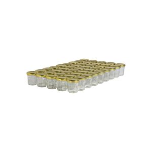 Apiculture.net - Matériel apicole français 45 pots verre facettes 50 g (44 ml) avec couvercles TO 48 - Doré46.5 mm_T