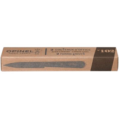 Boîte de 2 couteaux Opinel office carbone - Publicité Boîte de 2 couteaux Opinel office carbone - Publicité