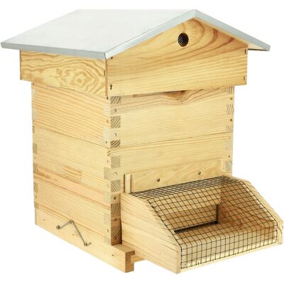 Apiculture.net - Matériel apicole français Muselière anti-frelons pour ruche Warré - Publicité Apiculture.net - Matériel apicole français Muselière anti-frelons pour ruche Warré - Publicité
