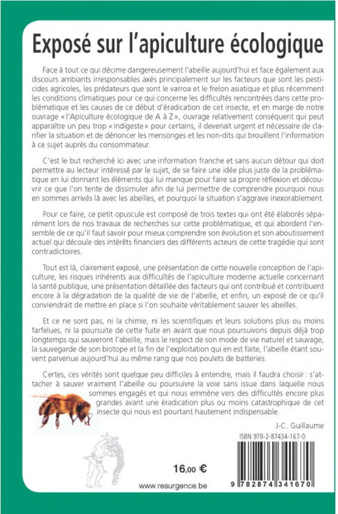 Editions Marco Pietteur Exposé sur l'apiculture écologique