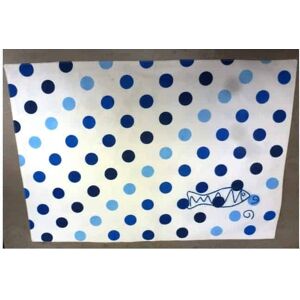 ART 2 Sets de table a pois bleu avec broderie poisson -