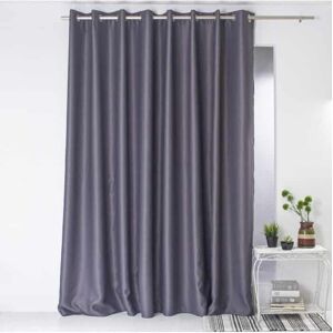 Rideau occultant gris anthracite grande largeur 300x240cm -