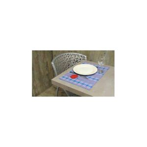 ART 2 Sets de table carreaux bleu pomme rouge -