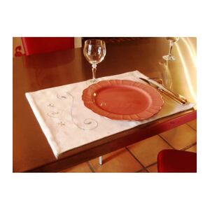 ART 2 Sets de table blanc brode -