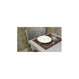 ART 2 Sets de table uni chocolat brode -